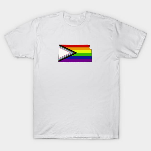 Progress pride flag - Kansas T-Shirt by TheUndeadDesign